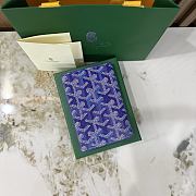 Goyard Grenelle Passport Cover Multicoloured Blueberry Purple - 14x10x1.5cm - 4