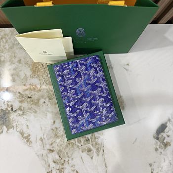 Goyard Grenelle Passport Cover Multicoloured Blueberry Purple - 14x10x1.5cm