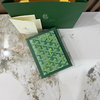 Goyard Grenelle Passport Cover Multicoloured Meadow Green - 14x10x1.5cm