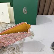 Goyard Bourbon Zipped Card Holder Multicoloured Powder Pink - 12.5x1x8.4cm - 5