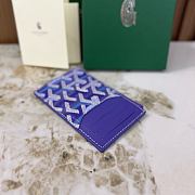 Goyard Bourbon Zipped Card Holder Multicoloured Blueberry Purple - 12.5x1x8.4cm - 6