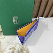 Goyard Bourbon Zipped Card Holder Multicoloured Blueberry Purple - 12.5x1x8.4cm - 5