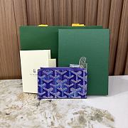 Goyard Bourbon Zipped Card Holder Multicoloured Blueberry Purple - 12.5x1x8.4cm - 2