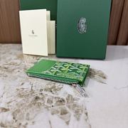 Goyard Bourbon Zipped Card Holder Multicoloured Meadow Green - 12.5x1x8.4cm - 6