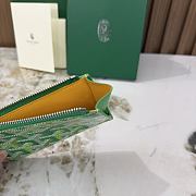 Goyard Bourbon Zipped Card Holder Multicoloured Meadow Green - 12.5x1x8.4cm - 4