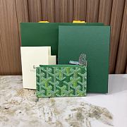 Goyard Bourbon Zipped Card Holder Multicoloured Meadow Green - 12.5x1x8.4cm - 2
