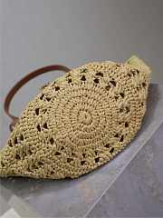 YSL Panier Small Tote Bag In Raffia Natural 26942 - 42×20×22cm - 4