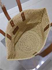 YSL Panier Small Tote Bag In Raffia Natural 26944 - 38x20x21cm - 5