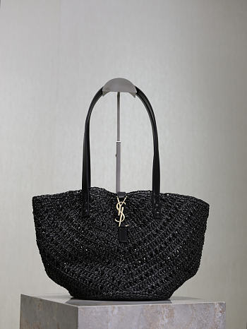 YSL Panier Small Tote Bag In Raffia Natural 26945 - 38x20x21cm