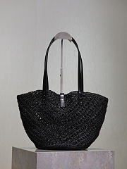 YSL Panier Small Tote Bag In Raffia Natural 26945 - 38x20x21cm - 6