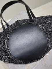 YSL Panier Small Tote Bag In Raffia Natural 26945 - 38x20x21cm - 4