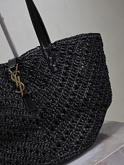 YSL Panier Small Tote Bag In Raffia Natural 26945 - 38x20x21cm - 2
