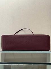 Chanel Maxi Flapbag Grained Calfskin & Gold Metal Dark Burgundy - 38.5x26x11cm - 6