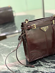 Prada Bonnie Leather Mini Shoulder Bag Dark Brown 1BH229 - 20x19.5x7cm - 4