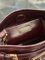 Prada Bonnie Leather Mini Shoulder Bag Dark Brown 1BH229 - 20x19.5x7cm - 3