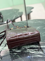 Prada Bonnie Leather Mini Shoulder Bag Dark Brown 1BH229 - 20x19.5x7cm - 2