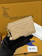 LV Charms Card Holder Monogram Empreinte Leather Hazelnut M28995 - 10.2x7.3x0.3cm - 4