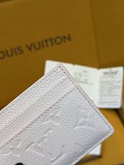 LV Charms Card Holder Monogram Empreinte Leather Sweet Lavender M29250 - 10.2x7.3x0.3cm - 6