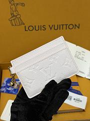 LV Charms Card Holder Monogram Empreinte Leather Sweet Lavender M29250 - 10.2x7.3x0.3cm - 3