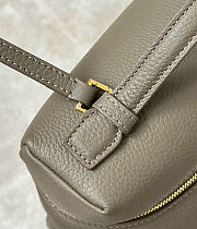Loro Piana Extra Pocket backpack L23.5 Grained Calfskin Elephent Gray - 23x21x8cm - 5