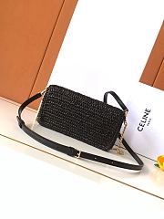 Celine Multipochette In Raffia Black - 23x11x4cm - 5