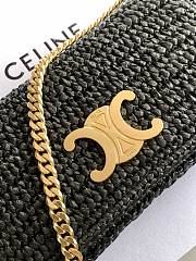 Celine Multipochette In Raffia Black - 23x11x4cm - 2