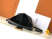 Celine Medium Louise Bucket In Raffia And Calfskin Black - 24x23.5x16cm - 3