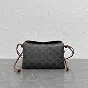 Celine Trio Flap In Triomphe Canvas And Lambskin Miel - 22.5x13x3.5cm - 1