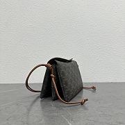 Celine Trio Flap In Triomphe Canvas And Lambskin Miel - 22.5x13x3.5cm - 2