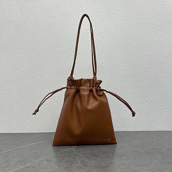 Celine Small Crystal Pouch In Lambskin Brown - 29x32x0.5cm