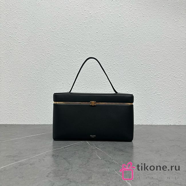 Celine Rectangle In Supple Calfskin Black - 24x14x6cm - 1