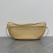 Celine Halfmoon Soft Triomphe Bag In Supple Shiny Lambskin Beige - 46x19x10cm - 4