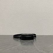 Celine Small Besace Strap Triomphe In Supple Calfskin Black - 12x3.5x8cm - 3