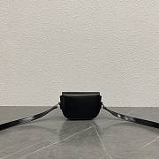 Celine Small Besace Strap Triomphe In Supple Calfskin Black - 12x3.5x8cm - 4
