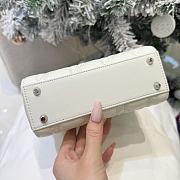 Dior Mini Lady Dior Bag with Chain Latte and Black Cannage Lambskin - 17x15x7cm - 6