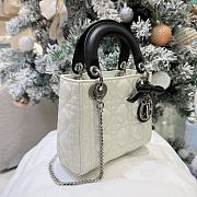 Dior Mini Lady Dior Bag with Chain Latte and Black Cannage Lambskin - 17x15x7cm - 5