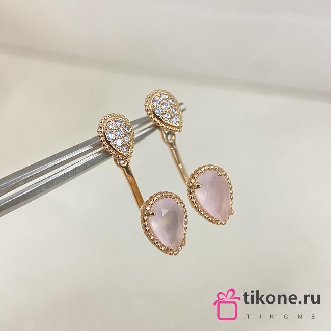 Boucheron Serpent Bohème Single Stud Earring S And XS Motifs Pink  - 1