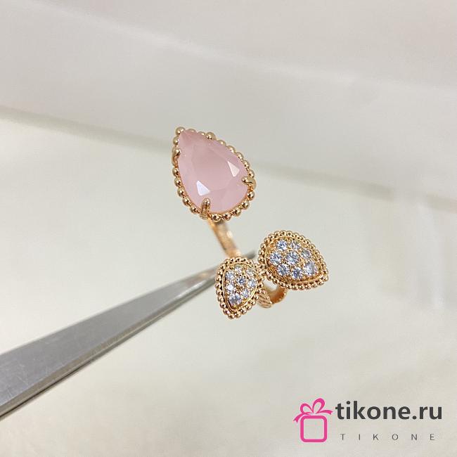 Boucheron Serpent Bohème Ring 3 Motifs Pink Quartz - 1