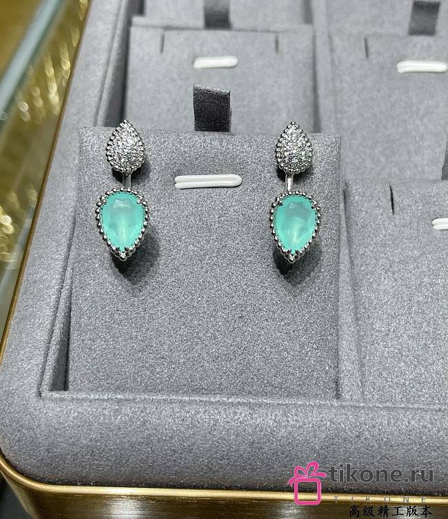 Boucheron Serpent Bohème Single Stud Earring S And XS Motifs Pear Aquaprase - 1