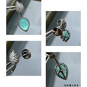 Boucheron Serpent Bohème Single Stud Earring S And XS Motifs Pear Aquaprase - 6