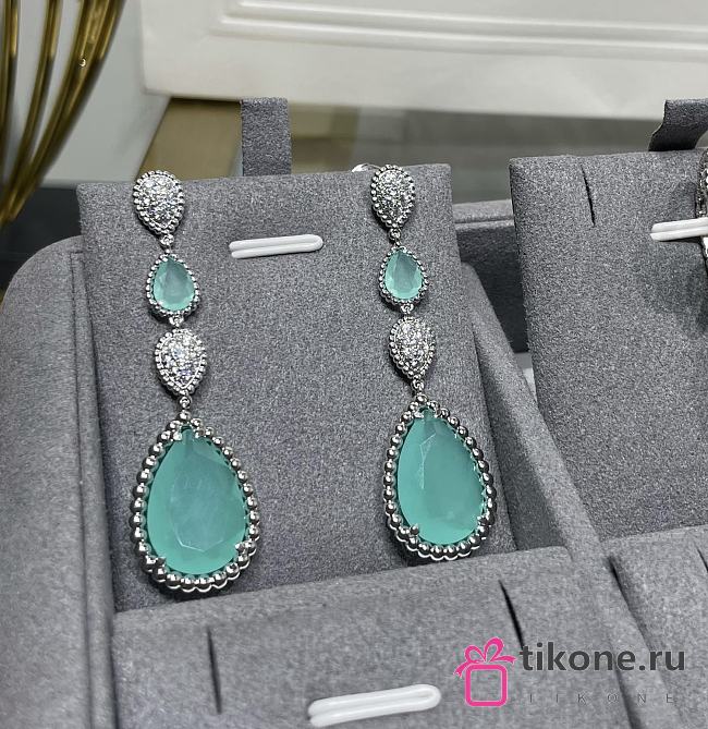 Boucheron Serpent Bohème Pendant Earrings, XS And L Motifs Pear Aquaprase - 1
