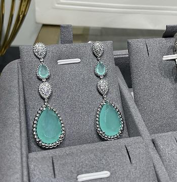 Boucheron Serpent Bohème Pendant Earrings, XS And L Motifs Pear Aquaprase