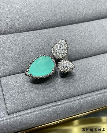 Boucheron Serpent Bohème Ring 3 Motifs Pear Aquaprase