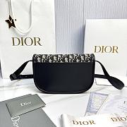 Medium Dior Médaillon Flap Bag Blue Dior Oblique Jacquard - 23x16x6.5cm - 4
