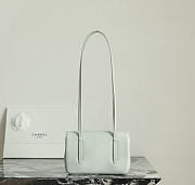 Chanel Clutch with Leather Strap Grained Shiny Calfskin & Gold-Tone Metal Light Green - 17x11.5x5cm - 5