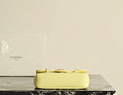 Chanel Clutch with Leather Strap Grained Shiny Calfskin & Gold-Tone Metal Light Yellow - 17x11.5x5cm - 4