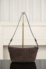 Chanel Clutch with Leather Strap Suede & Gold-Tone Metal Brown -  26x14x8.5cm - 5