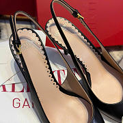 Valentino Bepointy Slingback Pump In Patent Leather And Kidskin Black 80mm - 2