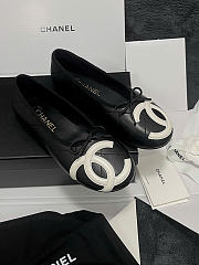 Chanel Ballet Flats Lambskin Black & White G47163 - 1