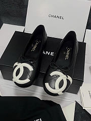 Chanel Ballet Flats Lambskin Black & White G47163 - 2